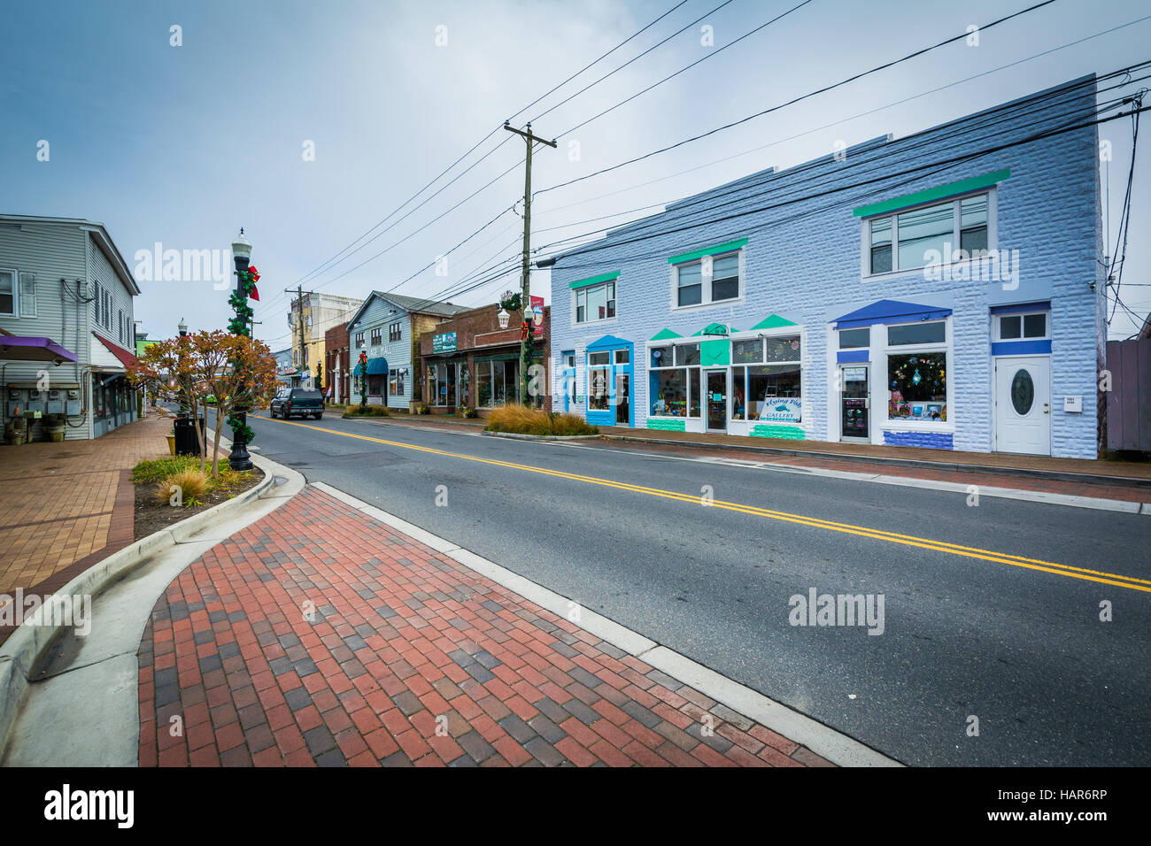 Main Street, in Chincoteague Island, Virginia Stock Photo Alamy