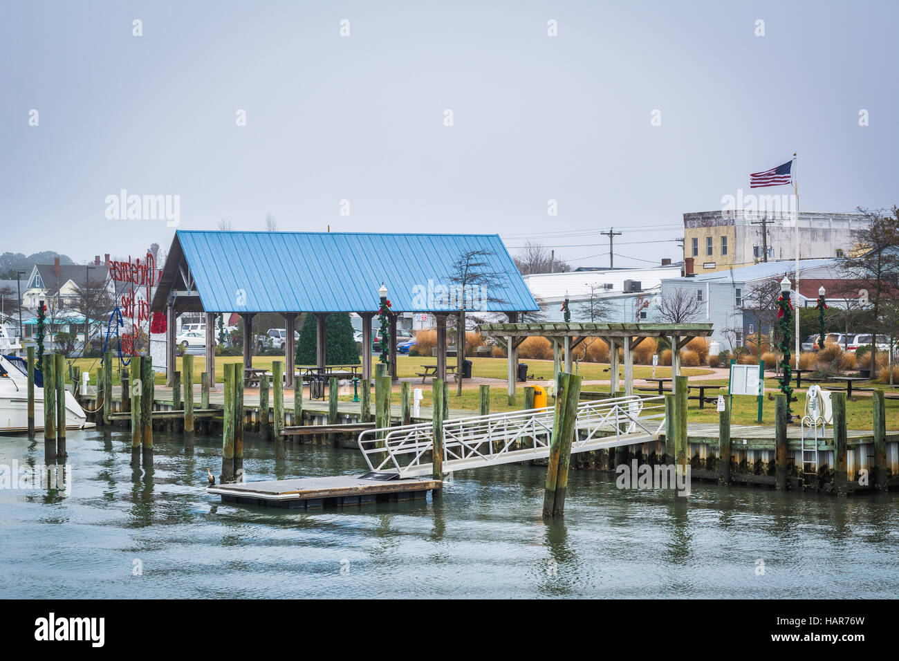 View of the Chincoteague Bay Waterfront, in Chincoteague Island
