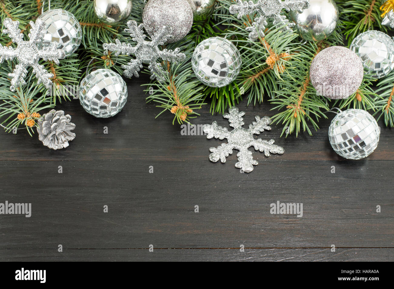Silver decorations xmas decoration hi-res stock photography and