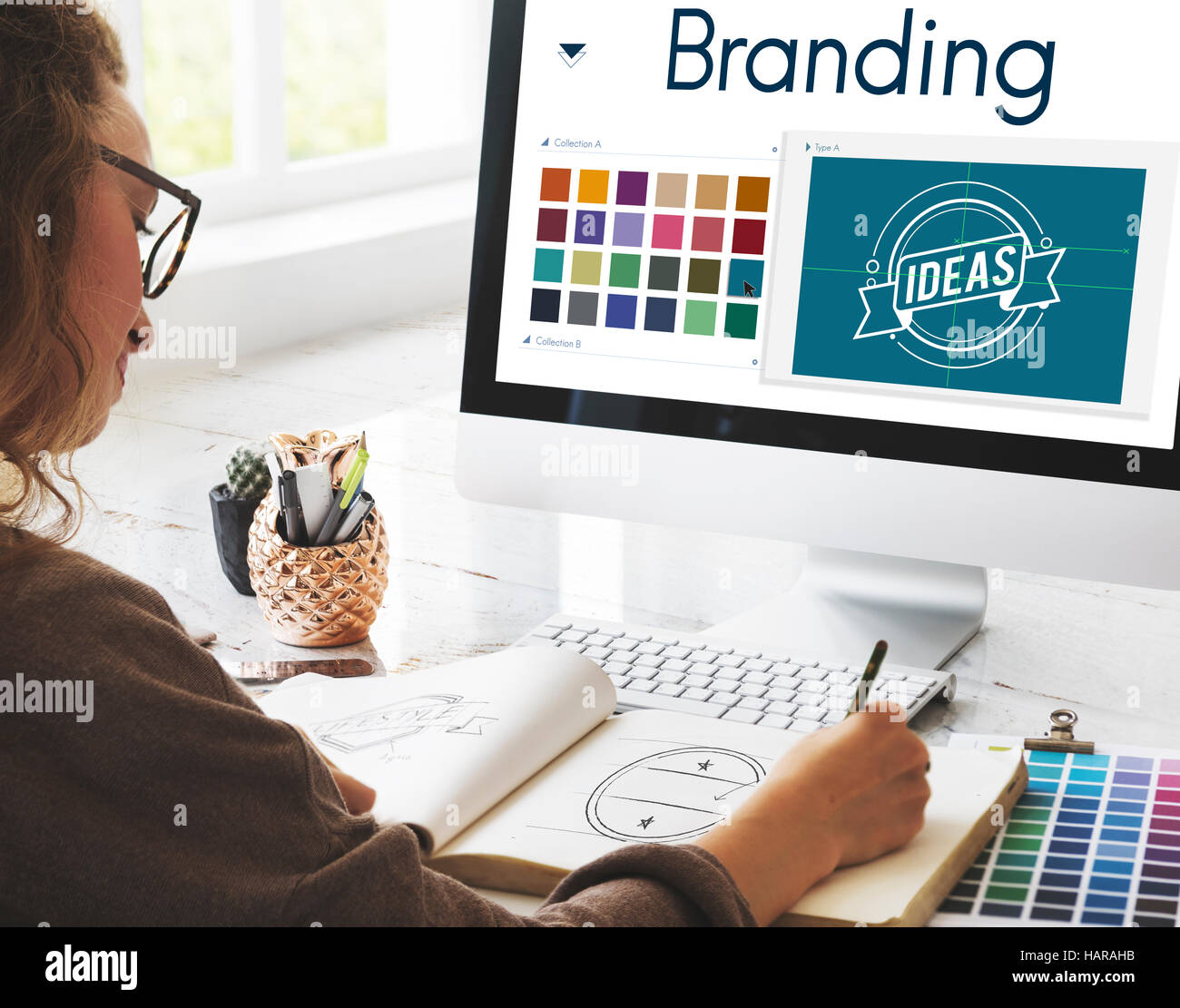 Branding Ideas Design Identitiy Marketing Concept Stock Photo