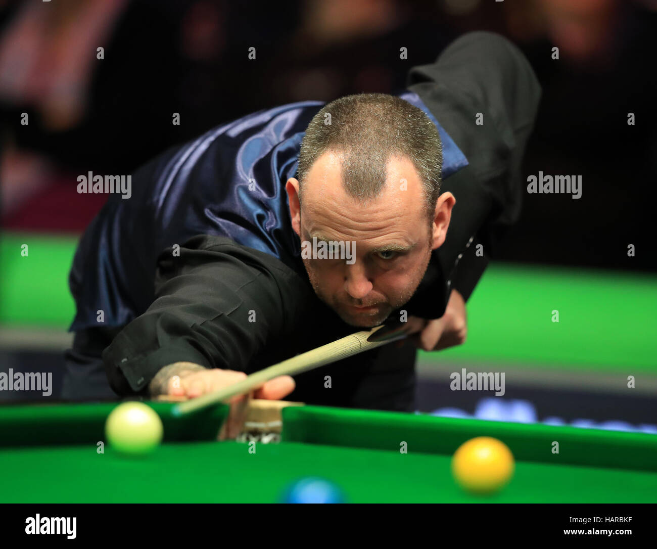 Mark Williams during his match with Ronnie O'Sullivan on day ten of the