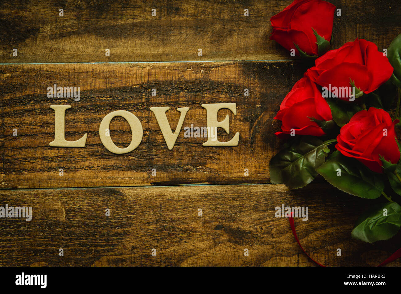 Bouquet of red roses for Valentine´s Day Stock Photo - Alamy