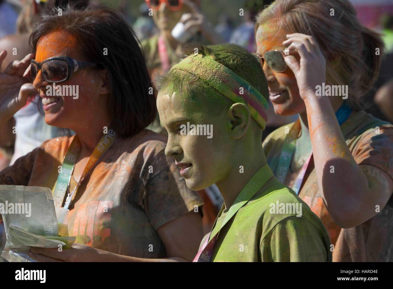Houston Color Run Stock Photo Alamy
