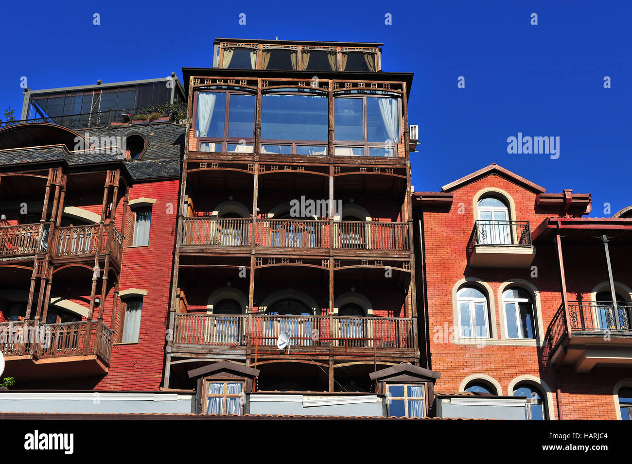 Traditional house in Tbilisi city, Stock Photo Alamy