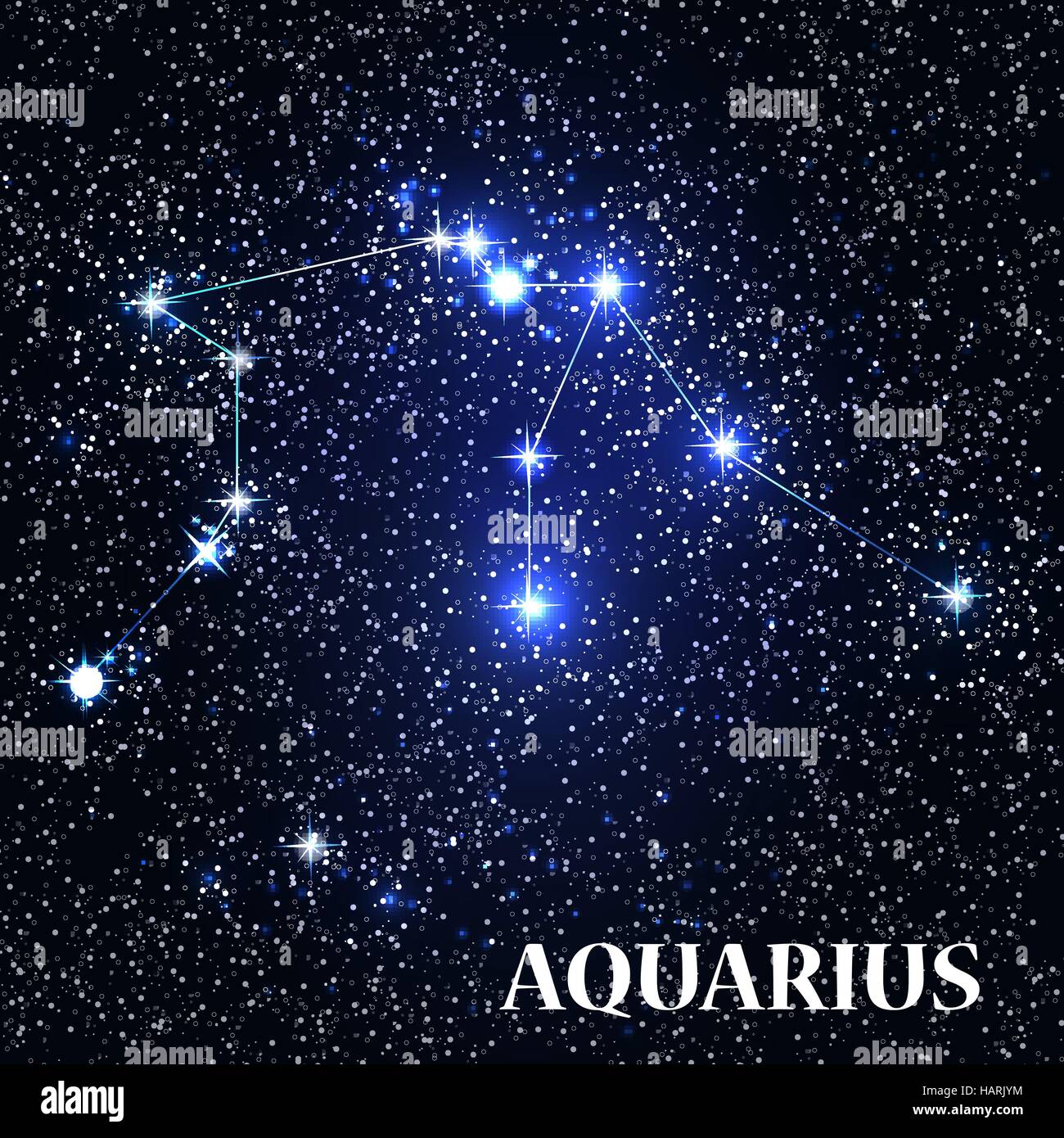 Symbol Aquarius Zodiac Sign. Vector Illustration Stock Vector Image