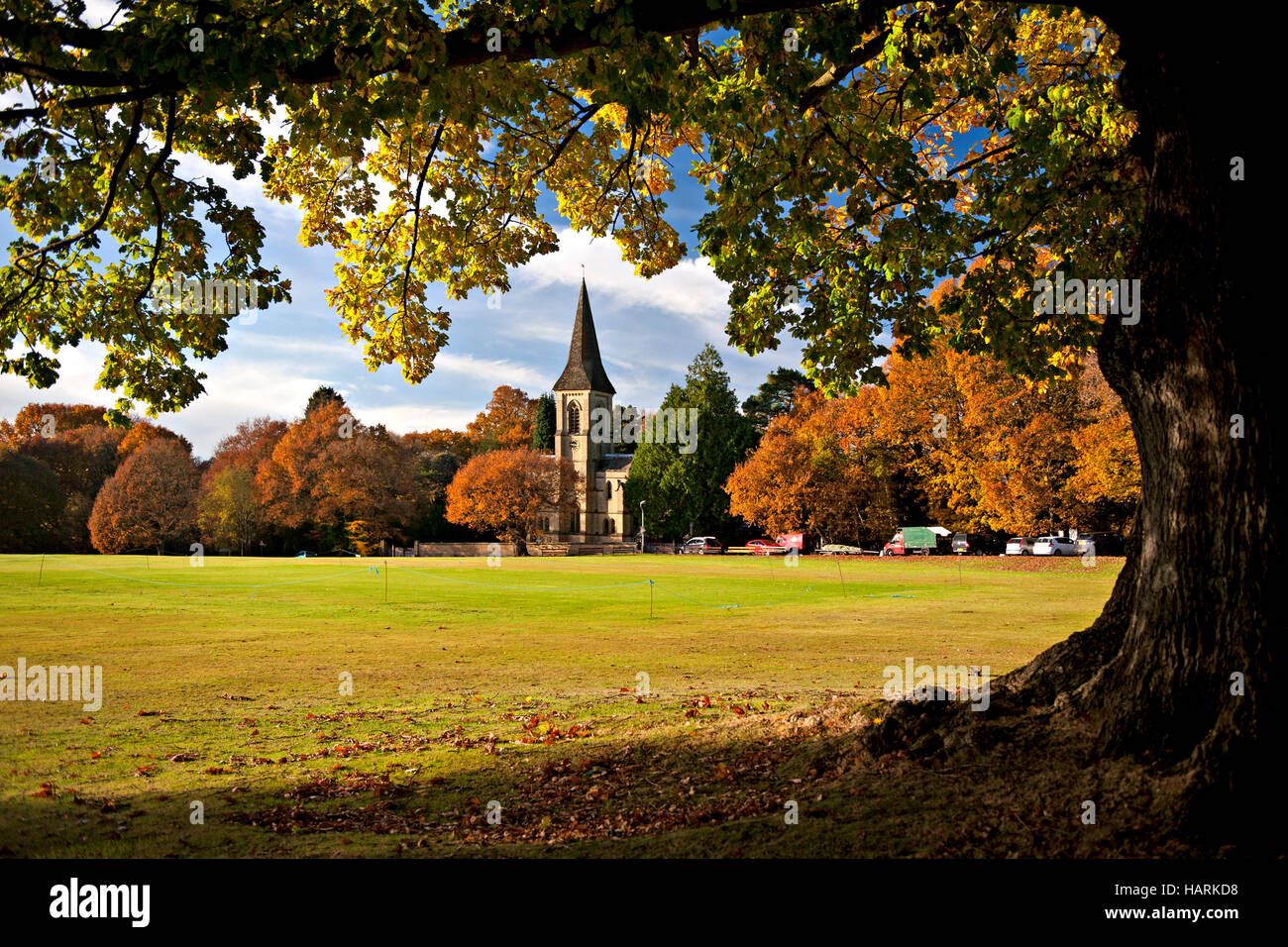 St Peter's Church, Southborough, UK and Autumn colours Stock Photo Alamy