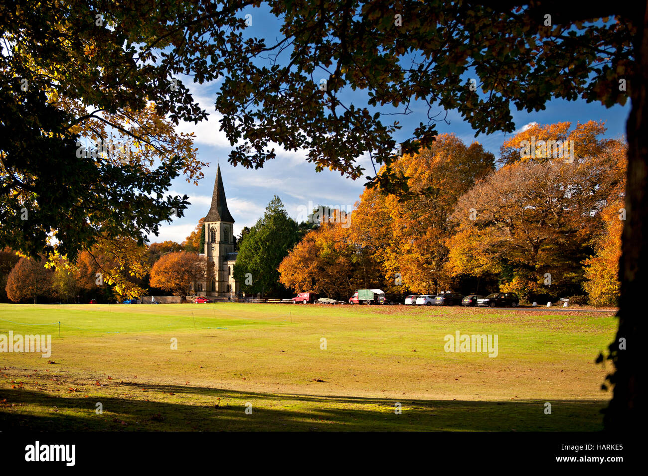 St Peter's Church, Southborough, UK and Autumn colours Stock Photo Alamy
