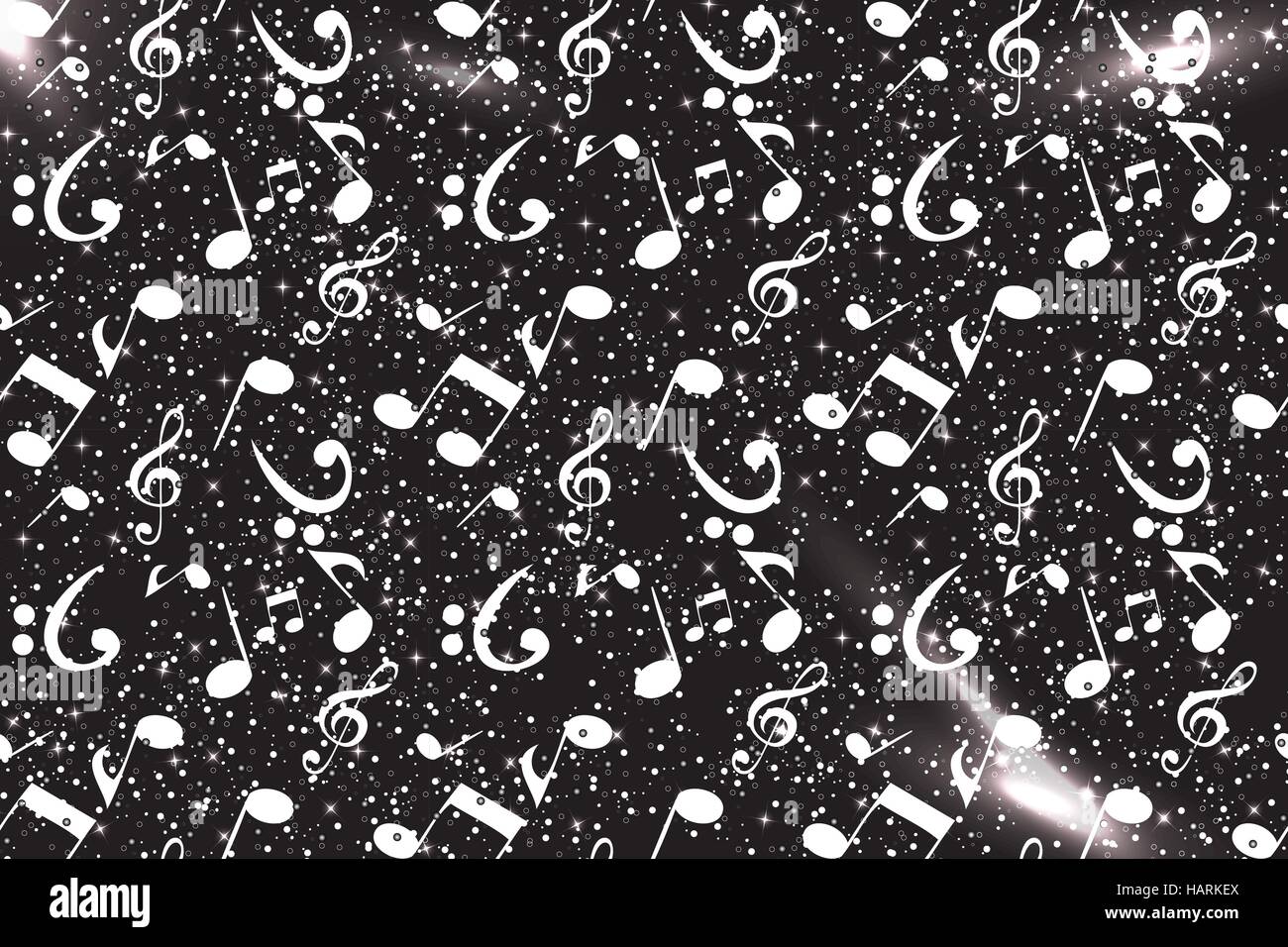 Black and White Abstract Music Background. Vector Illustration Stock