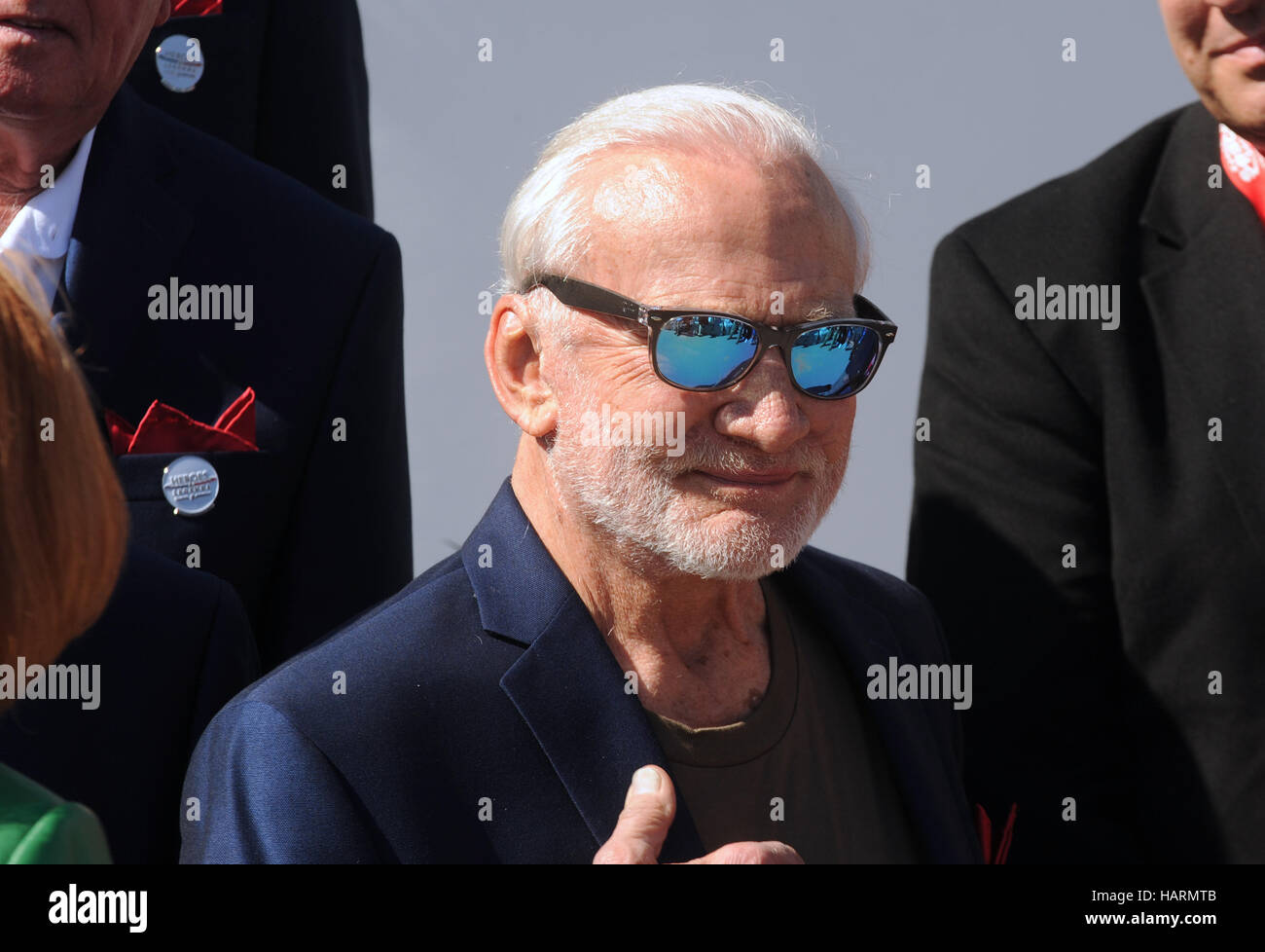 November 11, 2016 - Titusville, Florida, United States - Former astronaut Buzz Aldrin, the second person to walk on the moon in 1969,  participates in Stock Photo