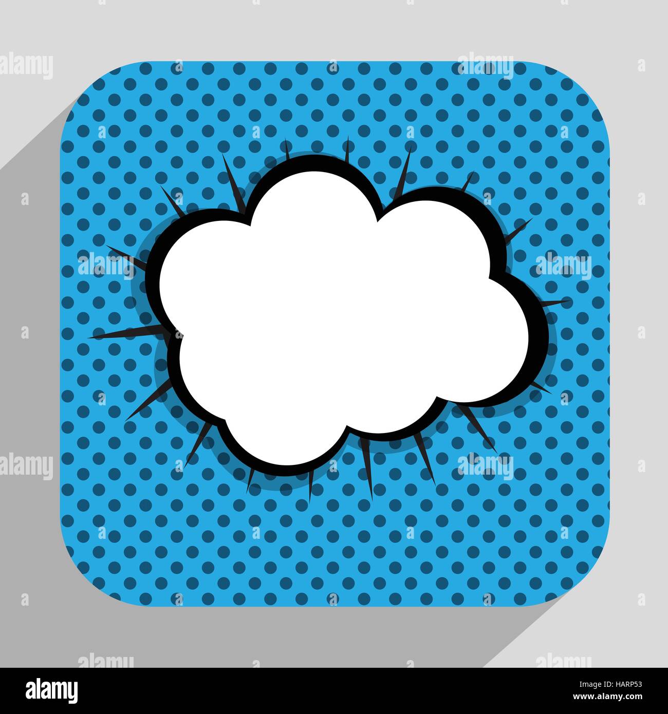 Speech Bubble Pop Art Background On Dot Background Vector Illust Stock ...