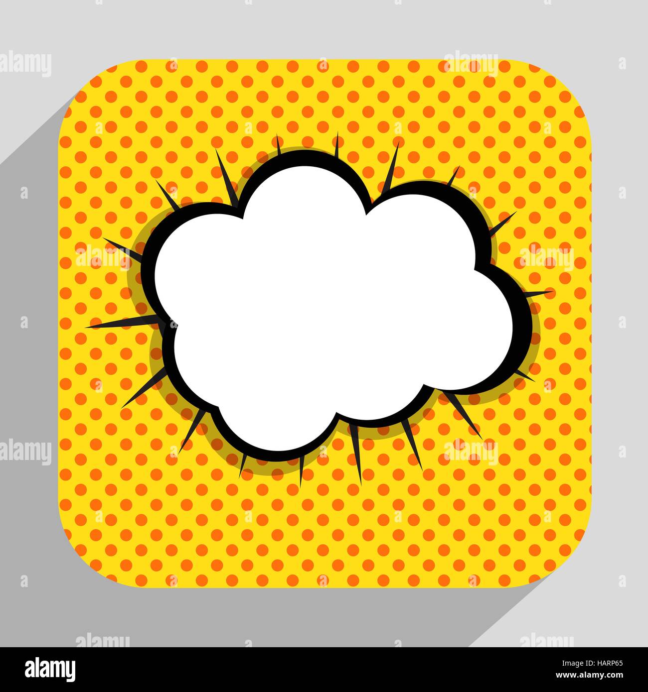 Speech Bubble Pop Art Background On Dot Background Vector Illust Stock ...