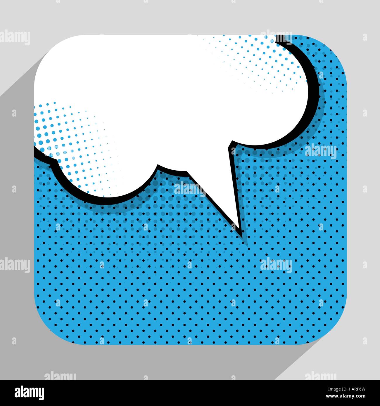 Speech Bubble Pop Art Background On Dot Background Vector Illust Stock ...