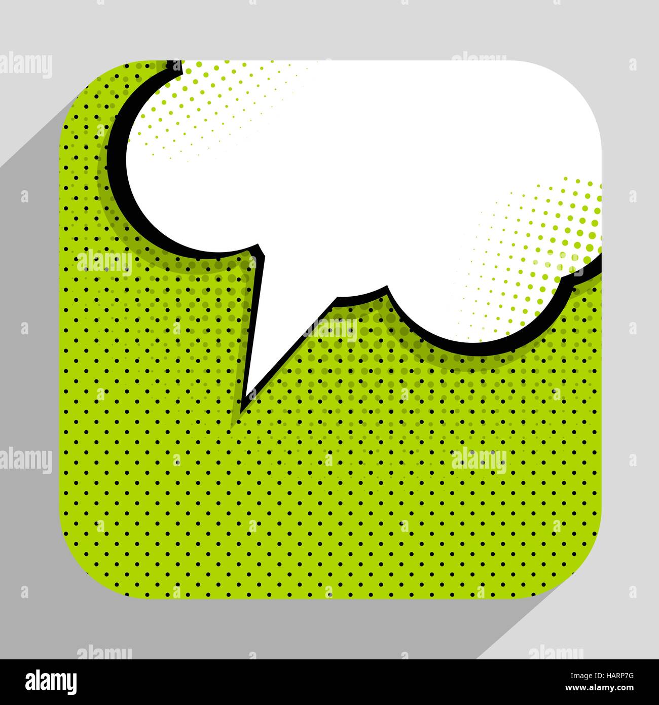 Speech Bubble Pop Art Background On Dot Background Vector Illust Stock ...