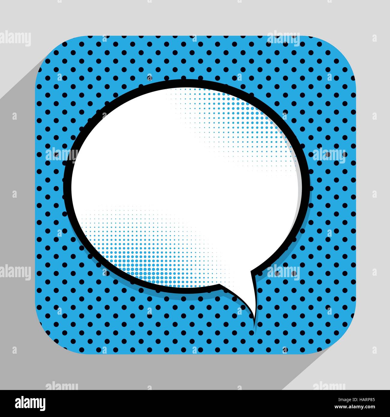 Speech Bubble Pop Art Background On Dot Background Vector Illust Stock ...
