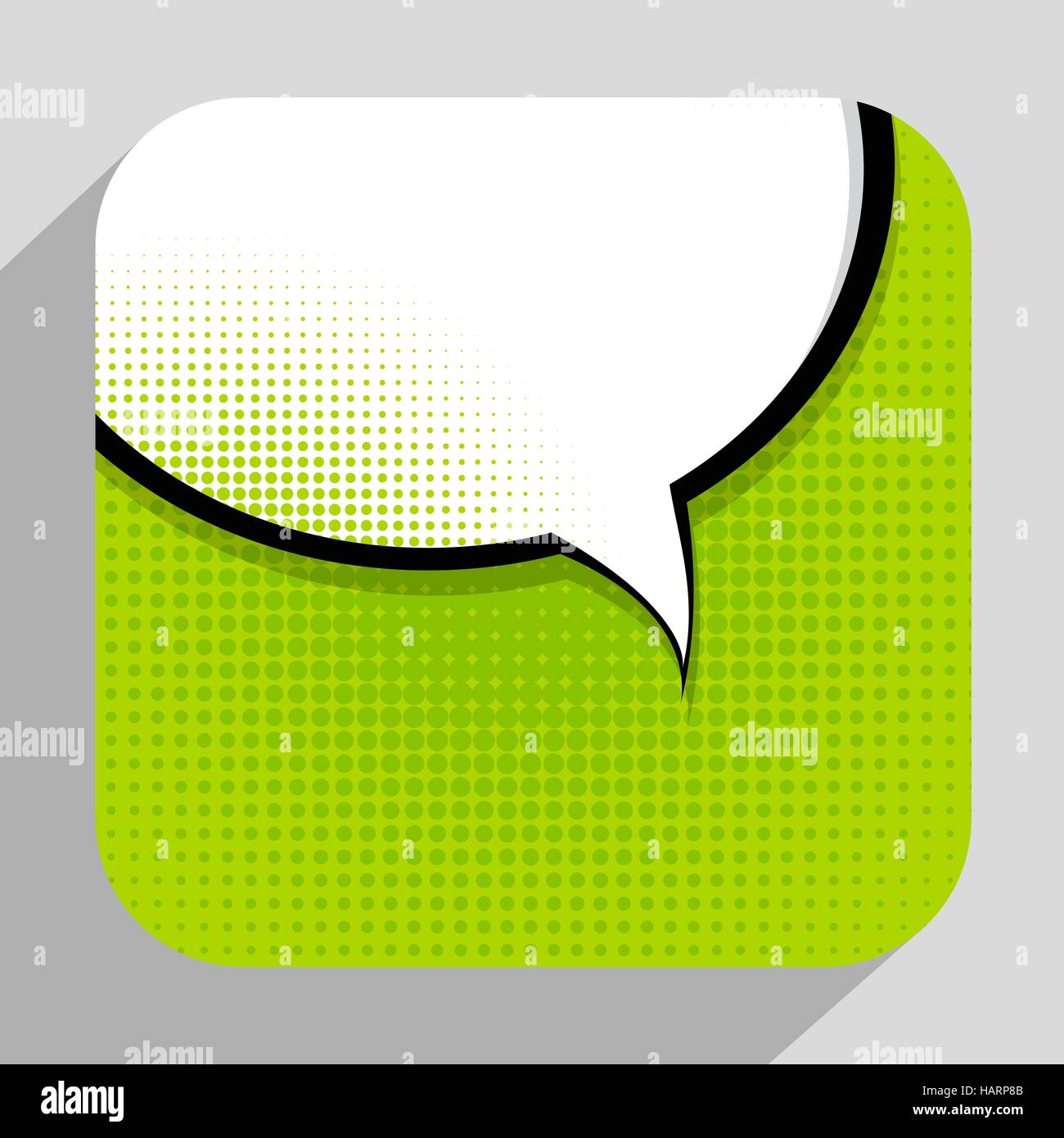 Speech Bubble Pop Art Background On Dot Background Vector Illust Stock ...