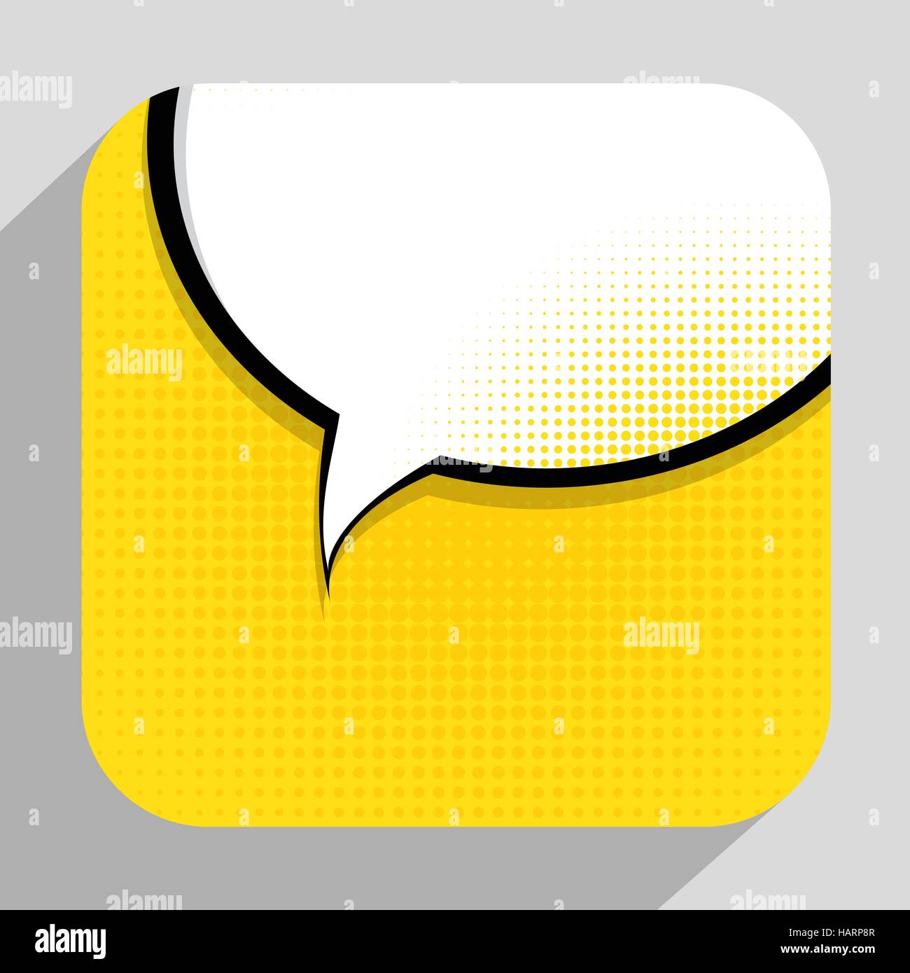 Speech Bubble Pop Art Background On Dot Background Vector Illust Stock ...