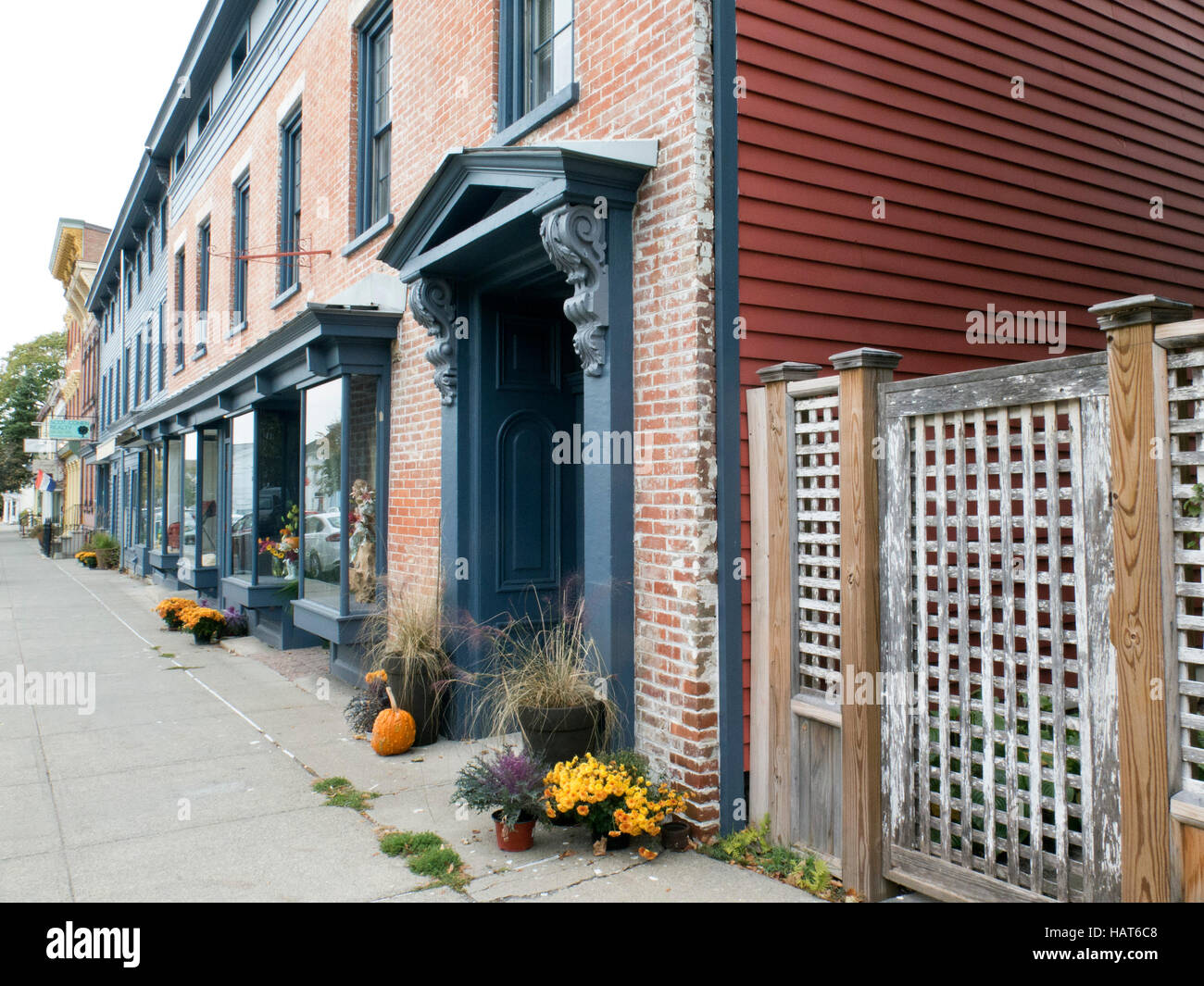 Street scene on Warren Street in Hudson, New York Stock Photo Alamy