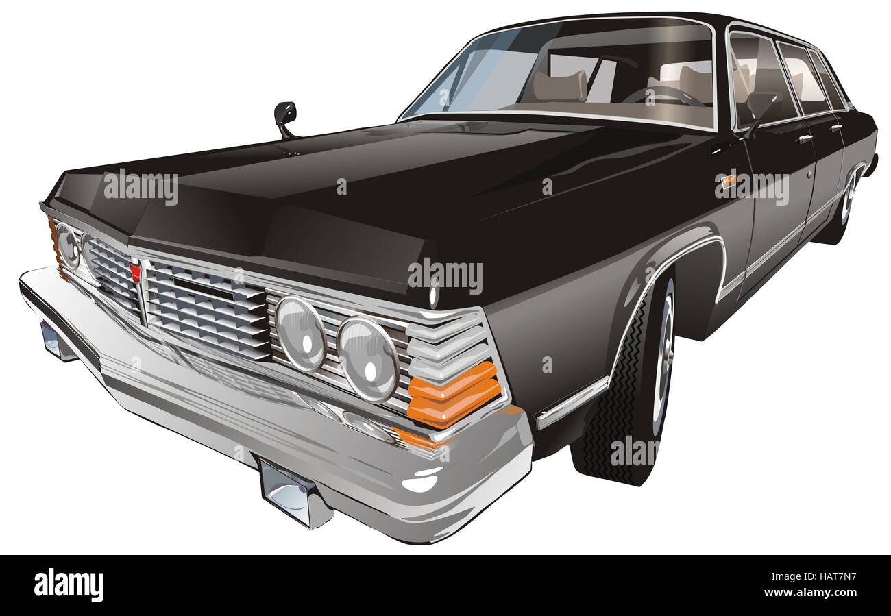 retro limousine Stock Photo