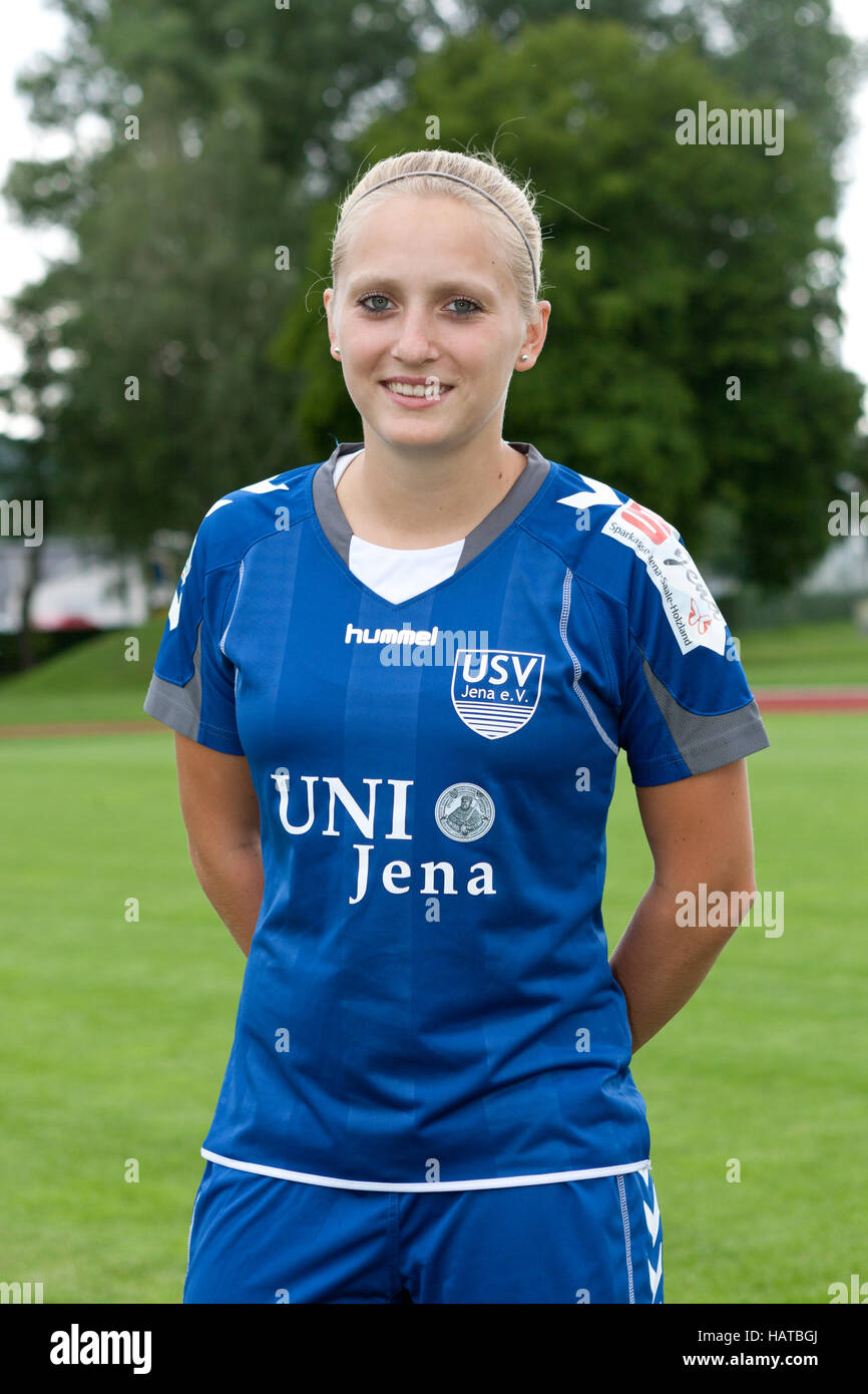 Mannschaft des Frauenfußball FF USV Jena Stock Photo