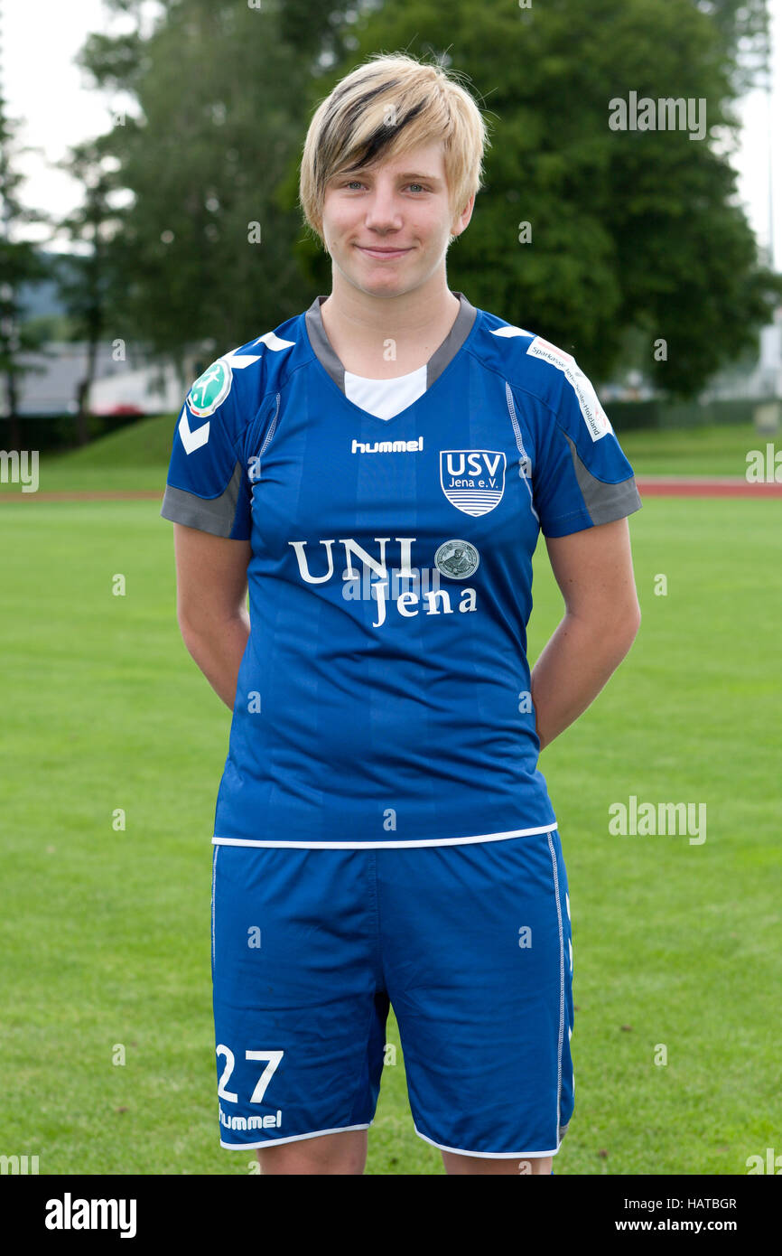 Mannschaft des Frauenfußball FF USV Jena Stock Photo