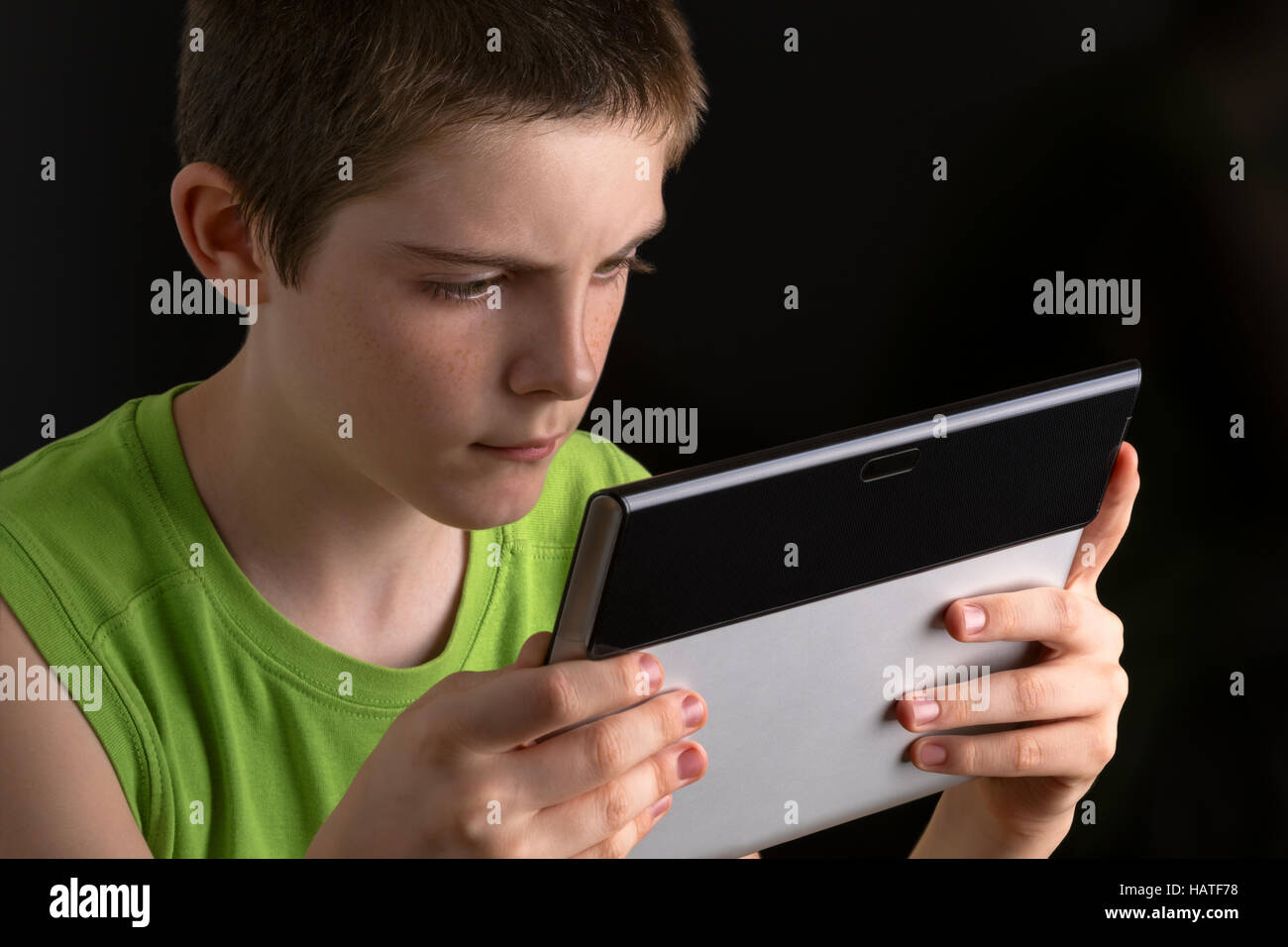 Serious pensive teenage male hi-res stock photography and images - Alamy