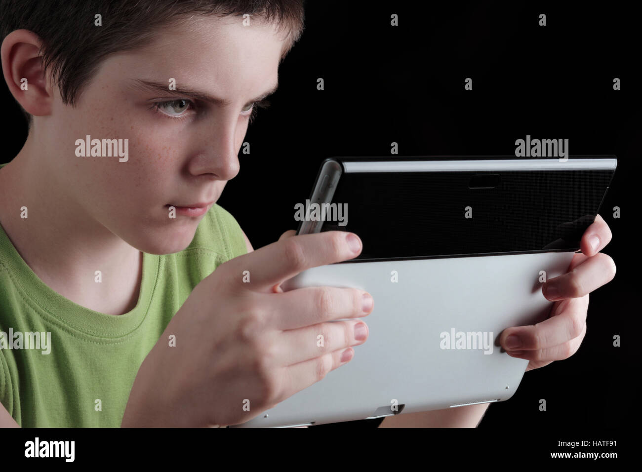 Serious pensive teenage male hi-res stock photography and images - Alamy