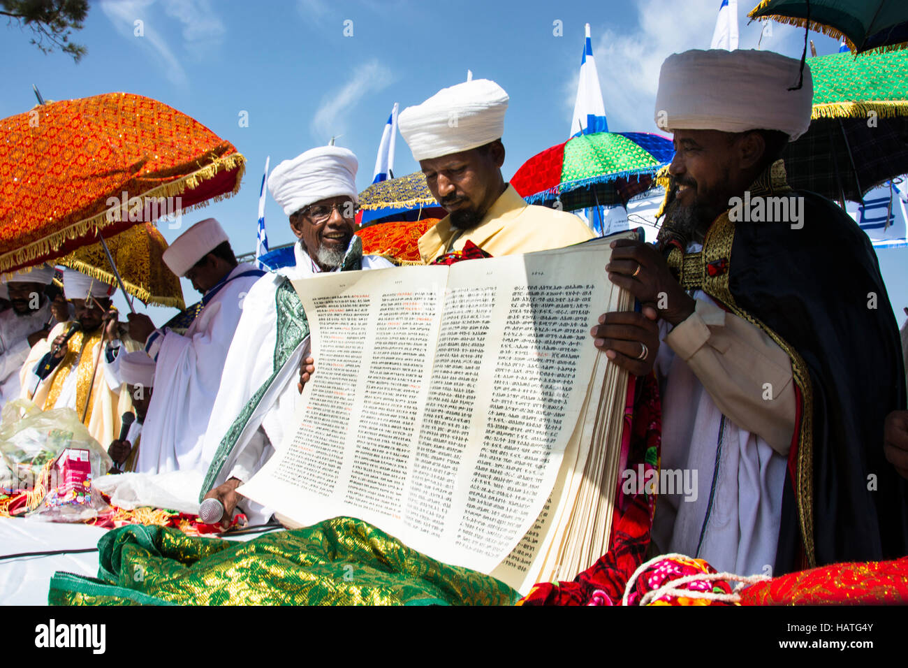 Ethiopian Jewish festival called Siged takes place in Jerusalem, Israel Stock Photo