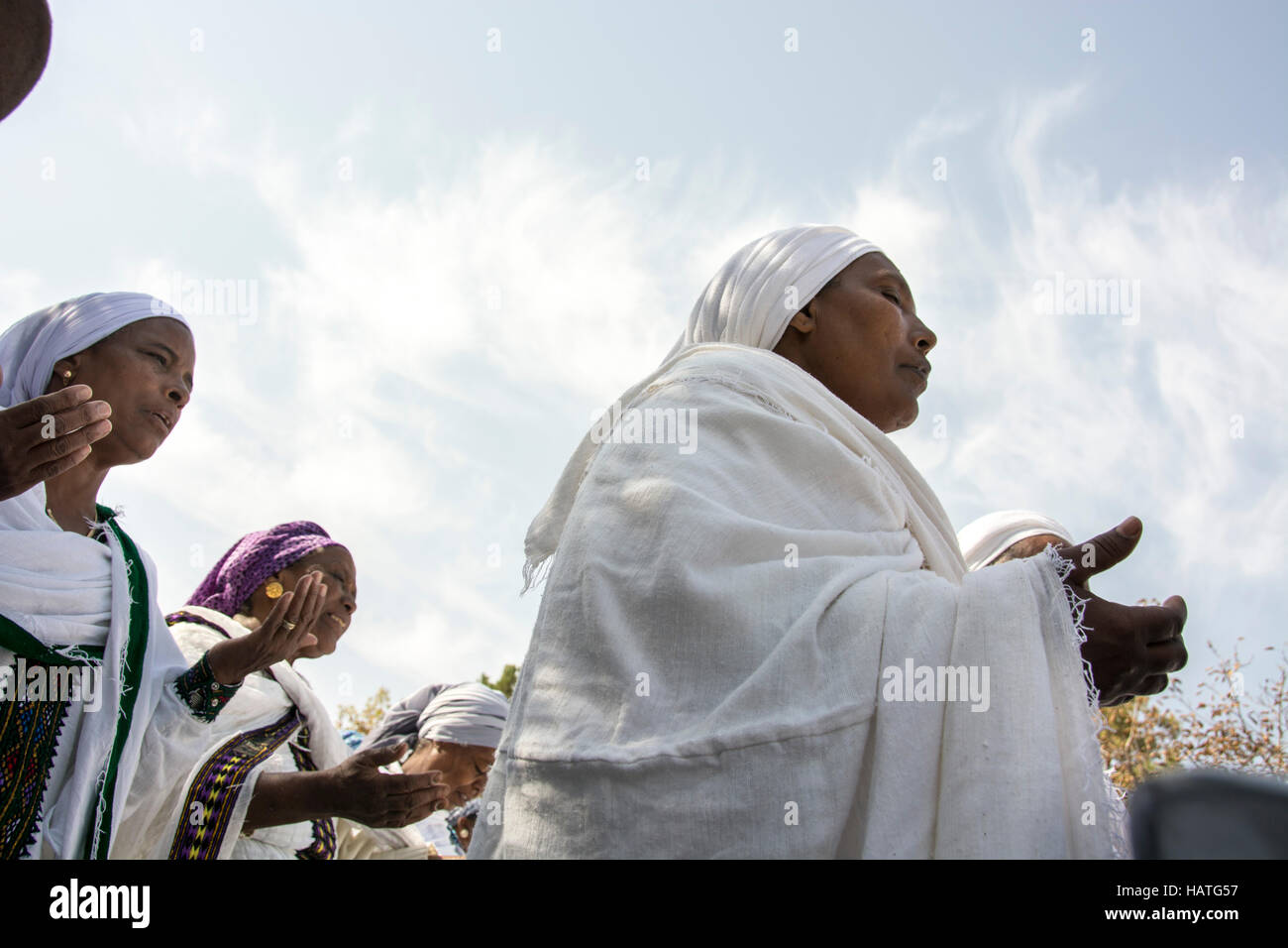 Ethiopian Jewish festival called Siged takes place in Jerusalem, Israel Stock Photo