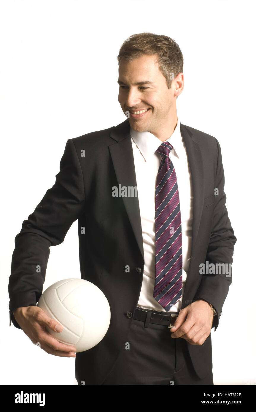 businessman with ball Stock Photo