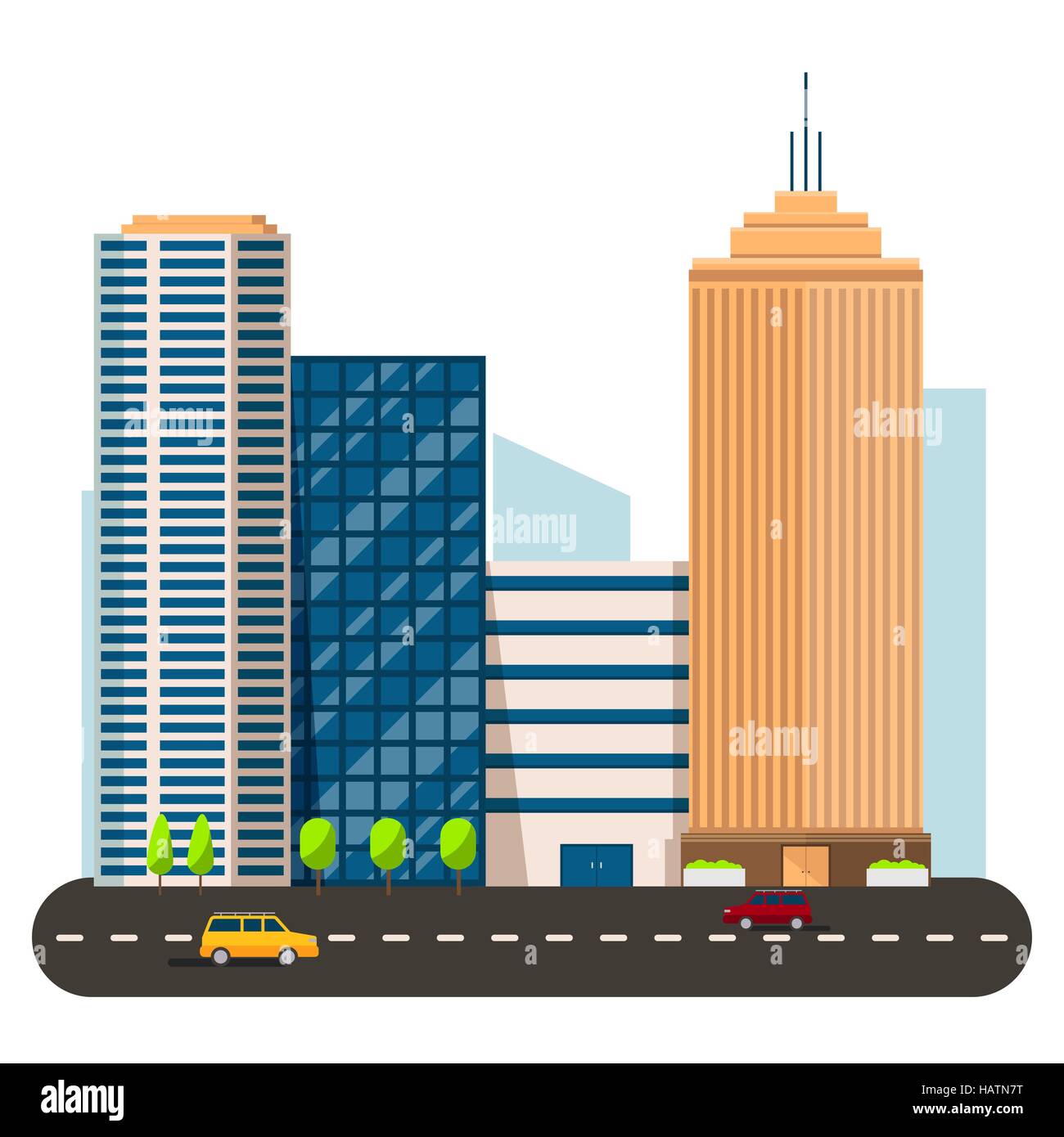 business smart city life concept. Capital transportation Stock Vector