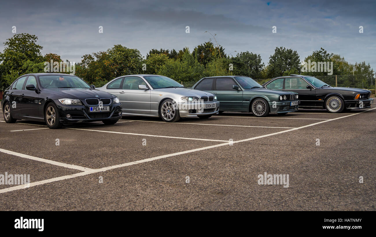 BMW Family 3 Series 6 Series E30 E92 E46 E24 Generations Stock Photo