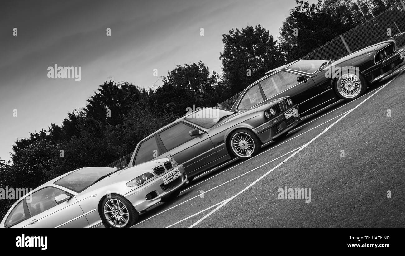 BMW Family Generation Gap 3 Series 6 Series M6 M3 E30 E24 Stock Photo
