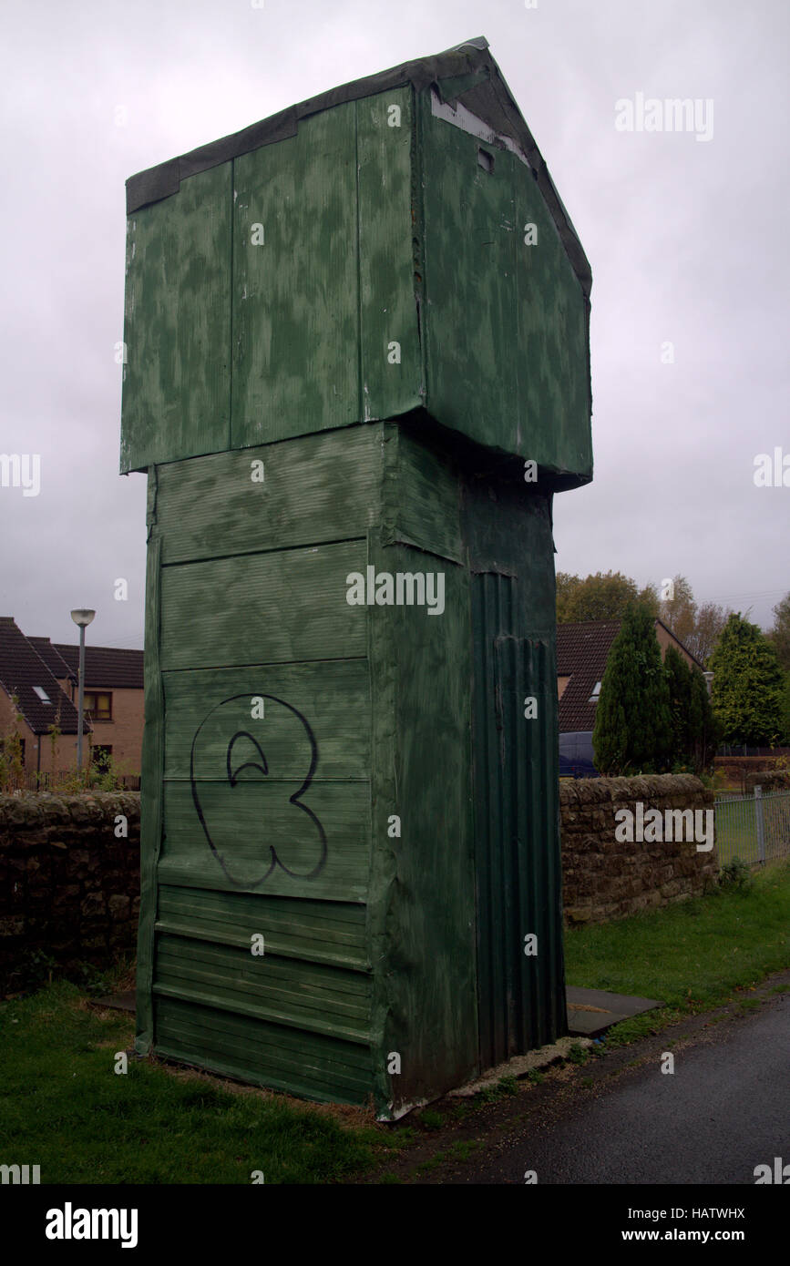Scottish Pigeon loft  series or doocot, dove cot near the shipyards on an old railway line Stock Photo