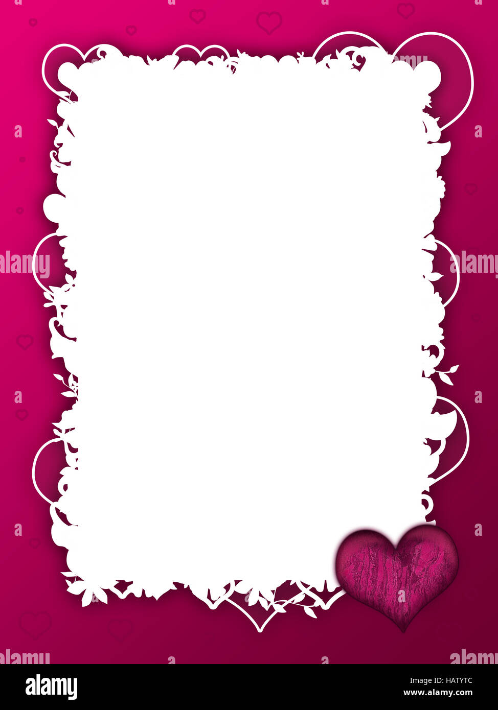 Valentinstag Grußkarte rosa Stock Photo