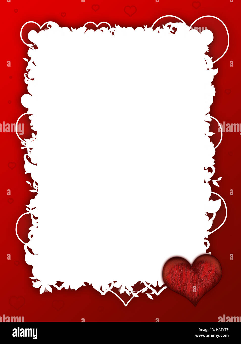Valentinstag Grußkarte rot Stock Photo