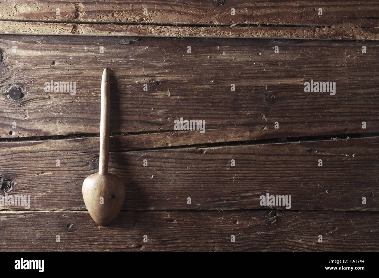 old wooden spoon Stock Photo