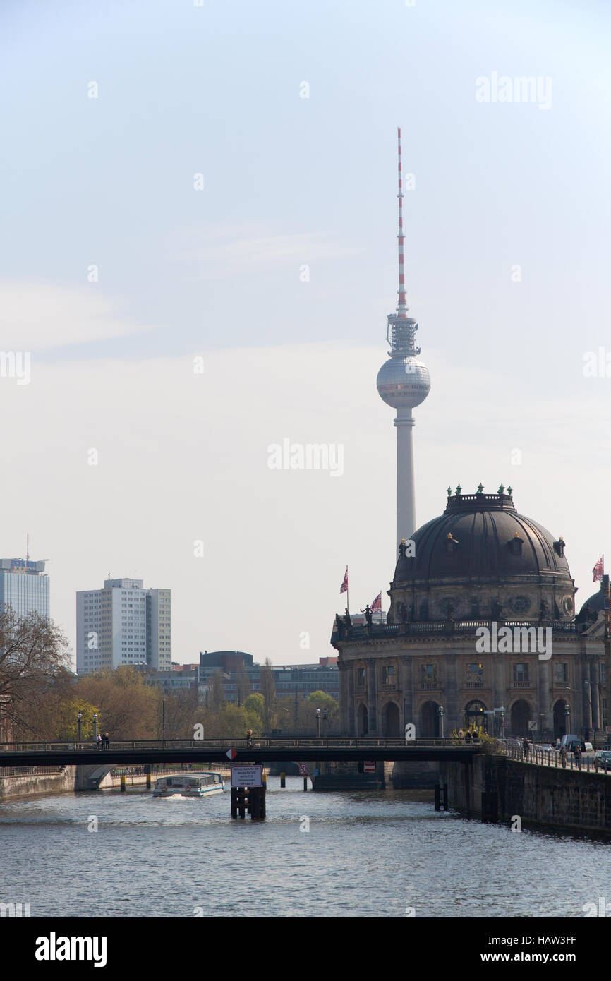 Bode-Museum and Television Tower. Berlin Stock Photo