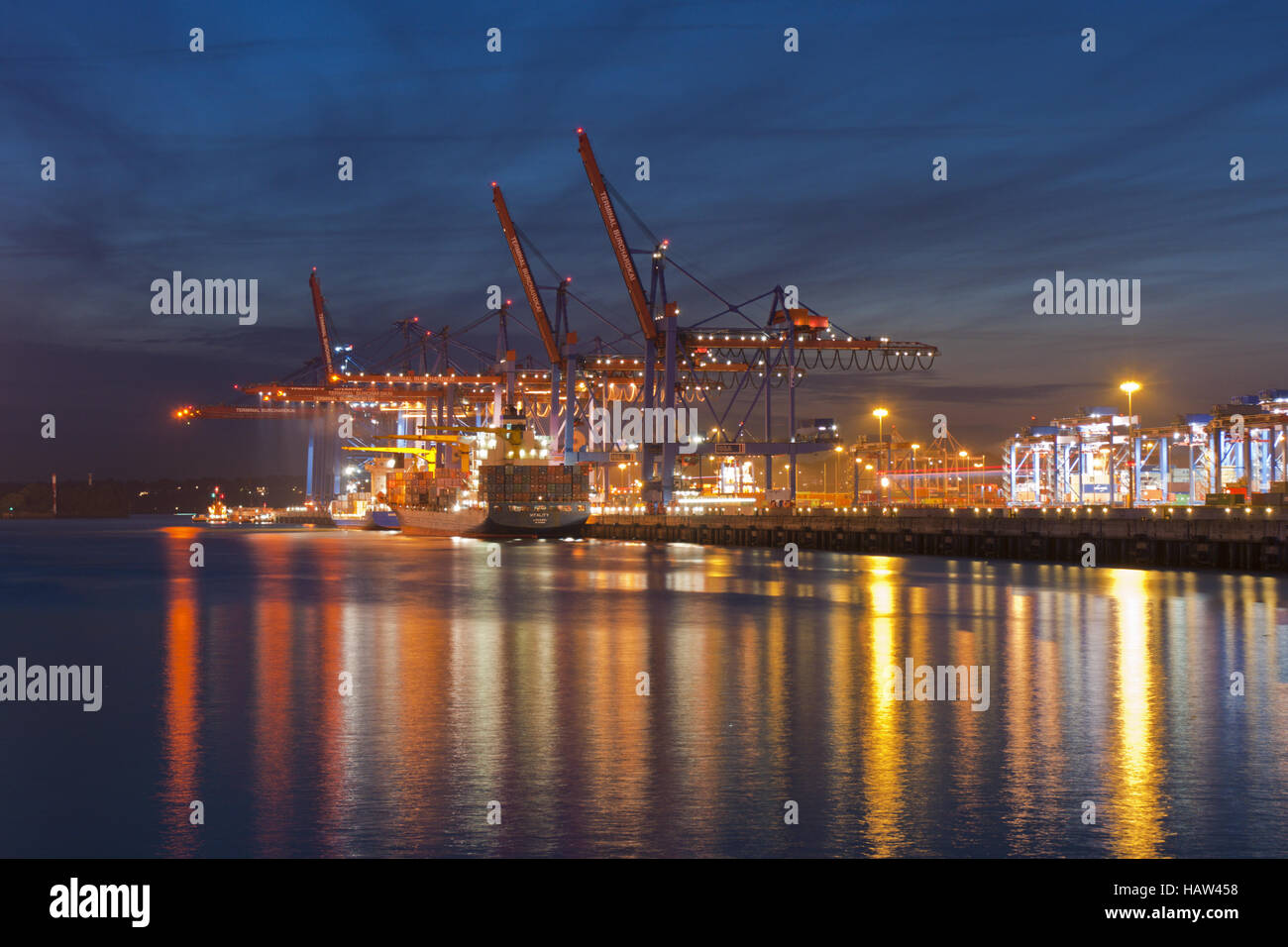 Container terminal Burchardkai Stock Photo