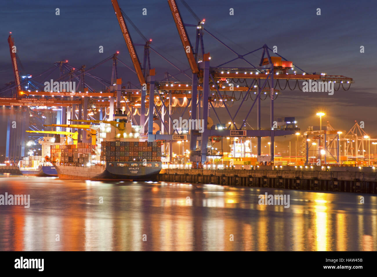 Container terminal Stock Photo