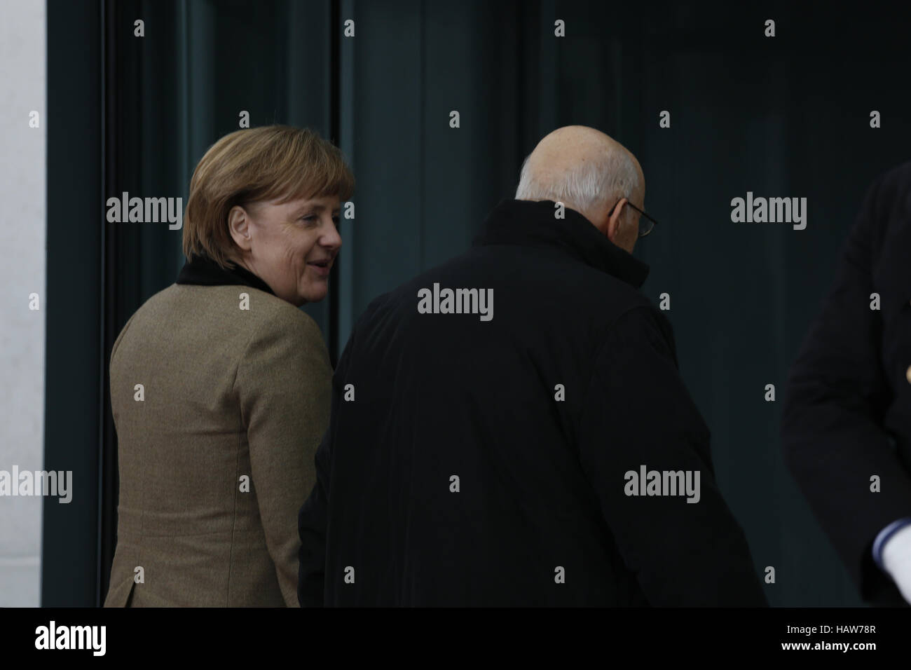 Merkel welcomes Italiens Präsident Napolitano Stock Photo