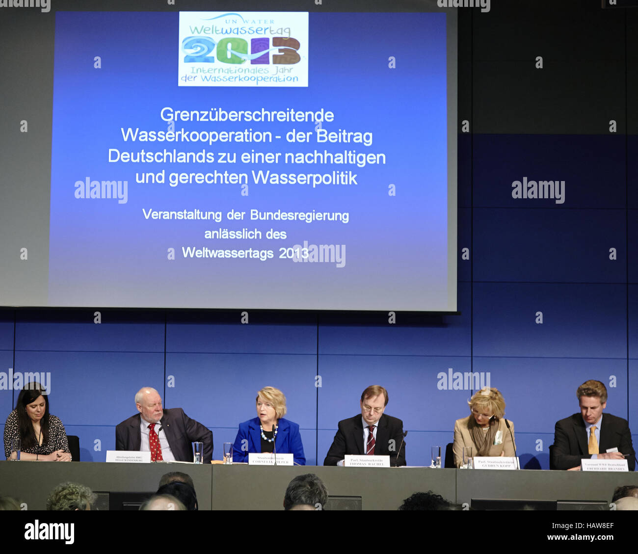 Federal Event on Water Day in Berlin. Stock Photo