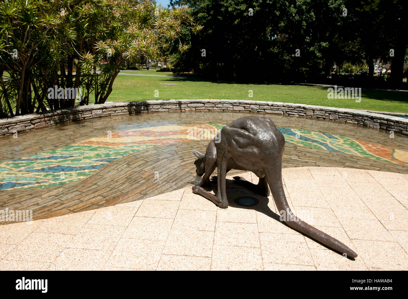Kangaroo Statue on St Terrace Perth Australia Stock Photo
