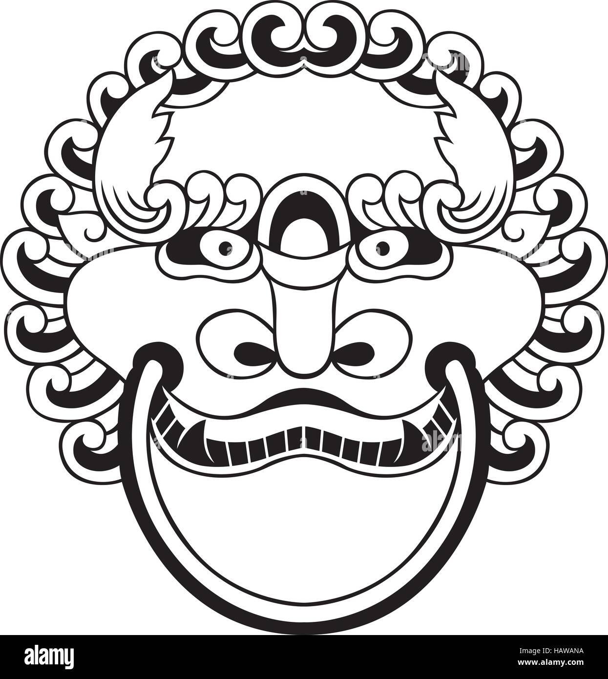 Dragon doorknob Stock Vector Images - Alamy