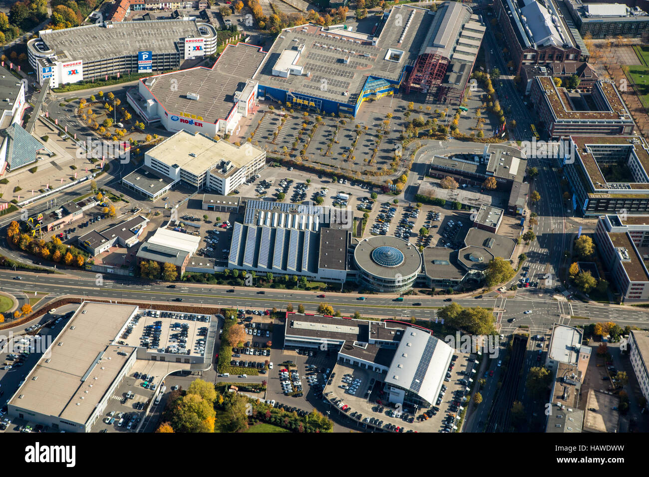 Essen City / Aerial View Stock Photo
