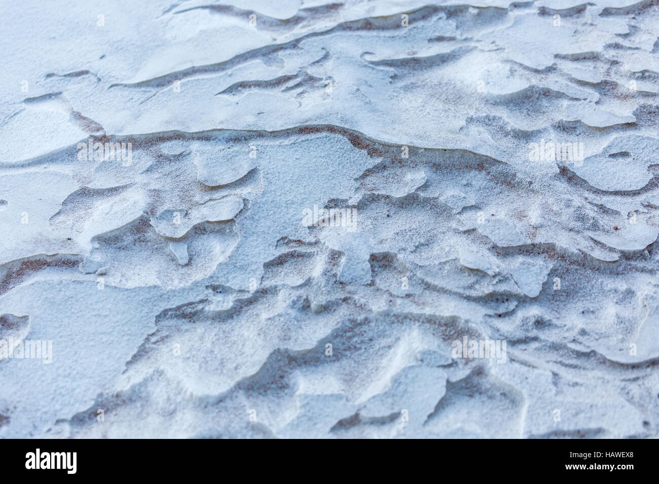 Snow and sand drift in a Wisconsin winter. Stock Photo