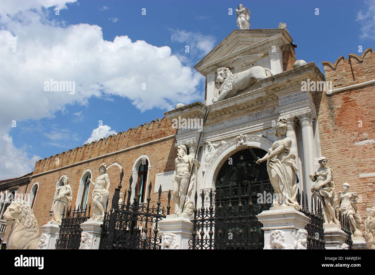 Venice, portal Ingresso di terra Stock Photo