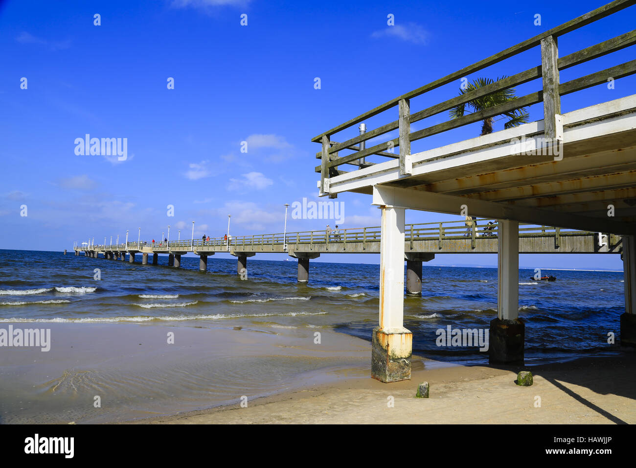 Pier in Ahlbeck, Baltic Sea, Germany Stock Photo