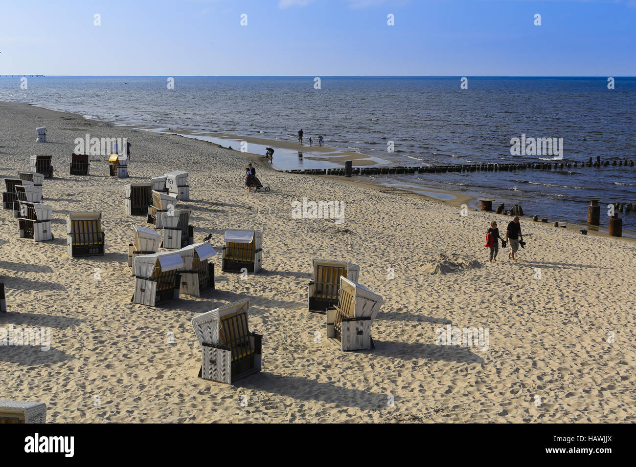 Heringsdorf Beach, Usedom Is., Germany Stock Photo