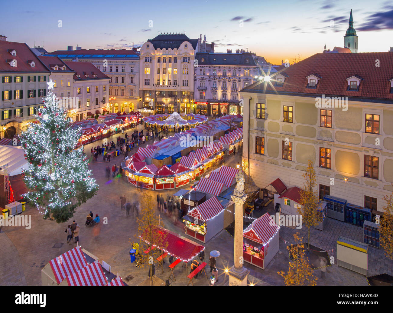 Bratislava Christmas Markets 2022 Bratislava, Slovakia - November 28, 2016: Christmas Market On The Main  Square In Evening Dusk Stock Photo - Alamy