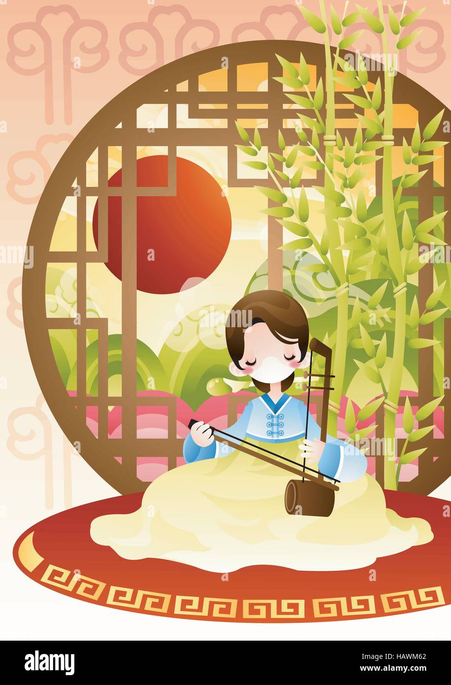Japanese musician painting hi-res stock photography and images - Alamy